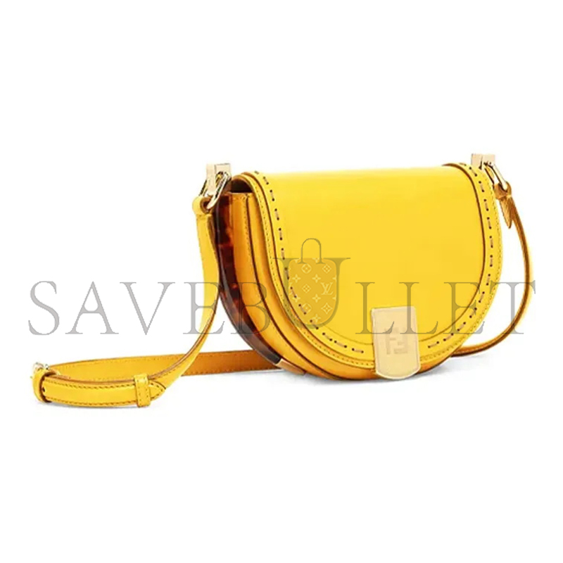 F**di vitello king plexiglass moonlight shoulder bag lemon 8bt346abvlf119x (21*14*9cm)